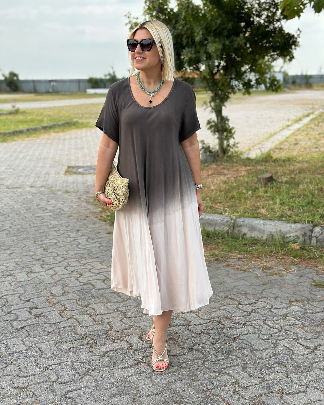 Elise | Gradient A-Line Summer Dress