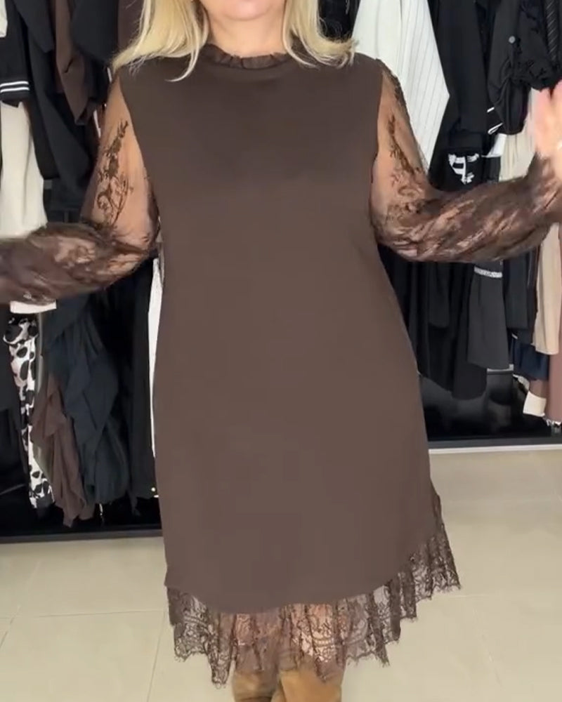 Calerina | Elegant Patchwork Dress