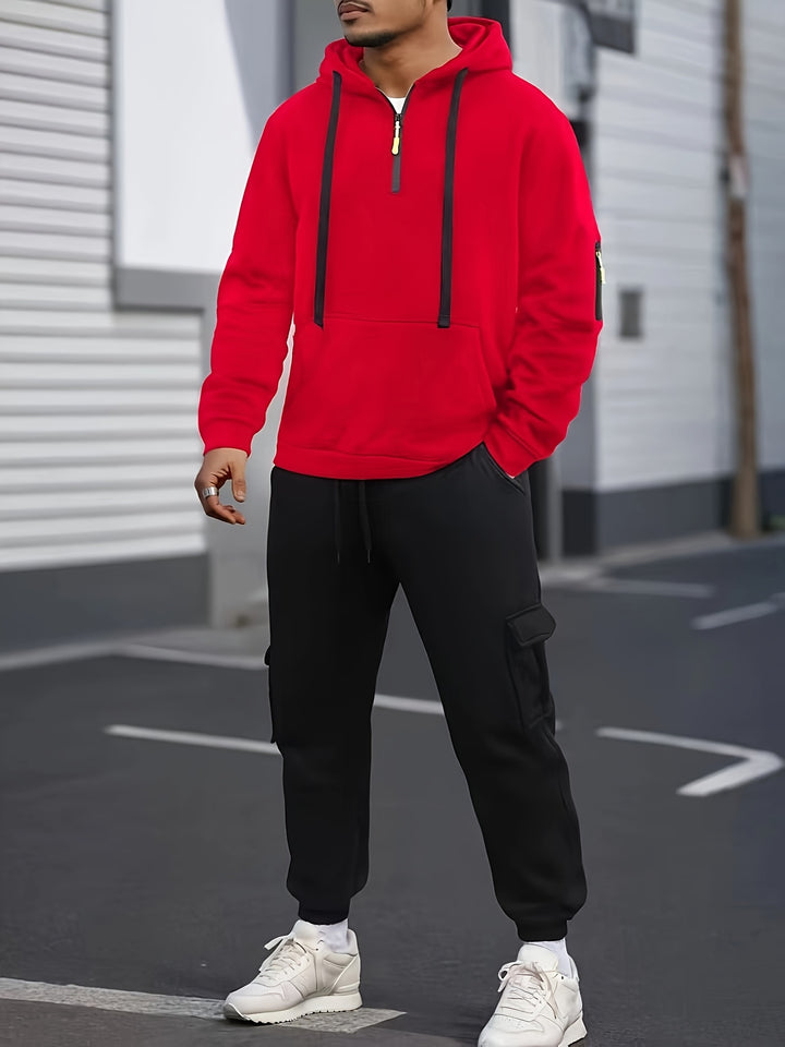 Finley | Men’s Half-Zip Hooded Sweatshirt with Zip Pockets