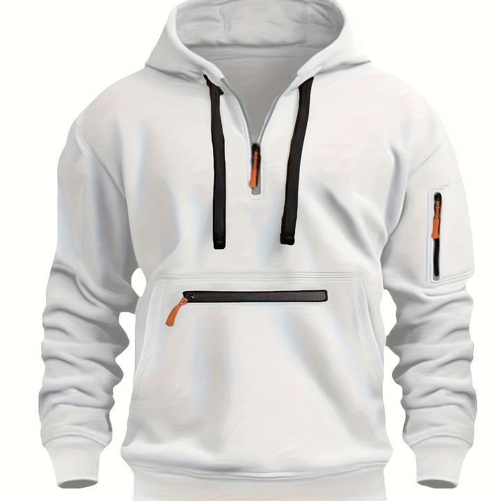Finley | Men’s Half-Zip Hooded Sweatshirt with Zip Pockets