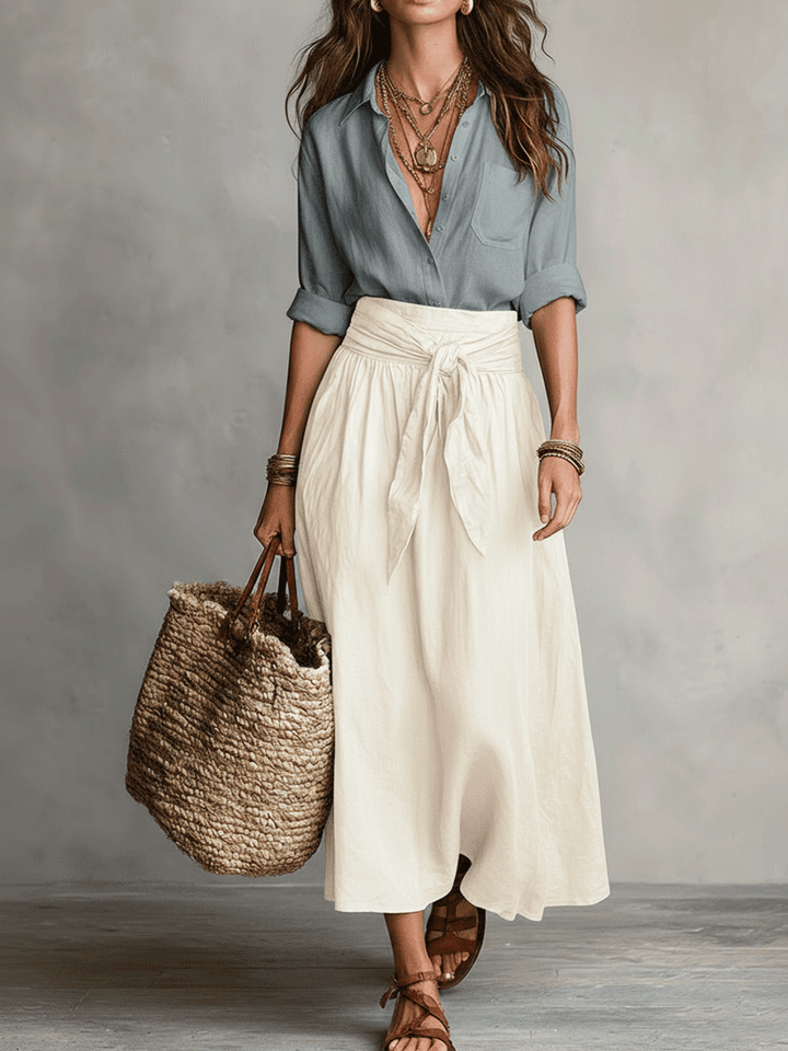 Amalie | Boho Top & Flowing Skirt Set