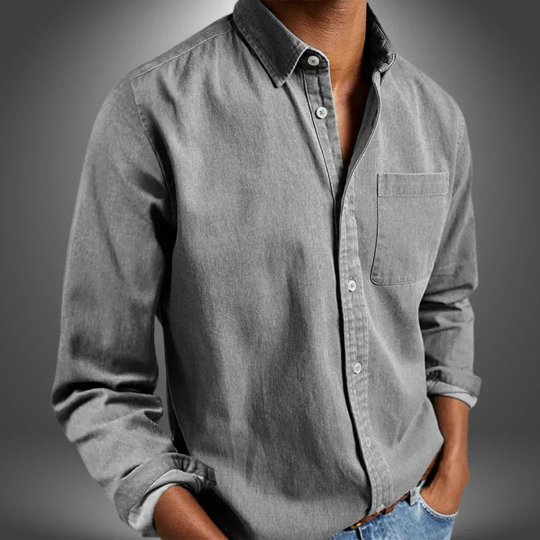 Alistair | Men's Lapel Collar Button-Front Shirt
