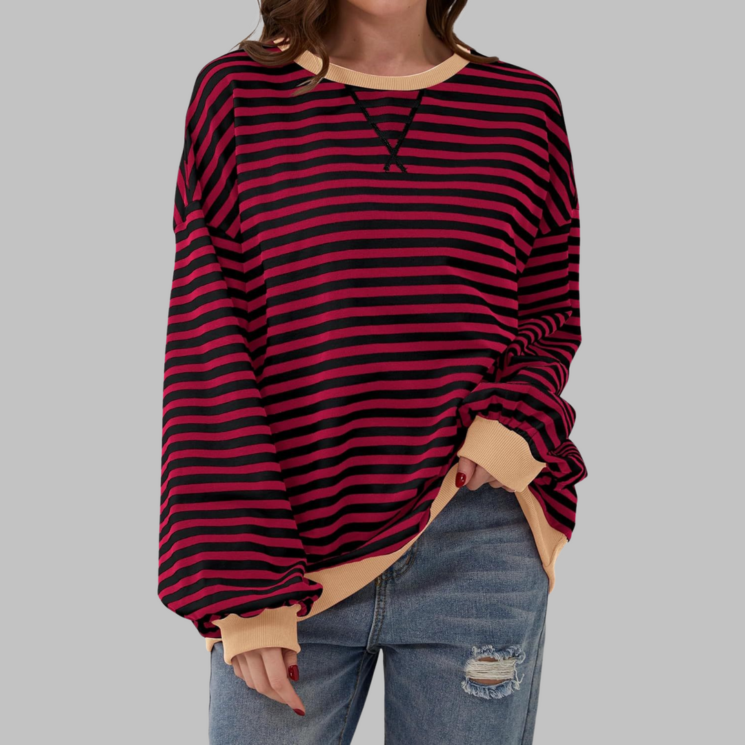Camille | Striped Long-Sleeve Casual Top