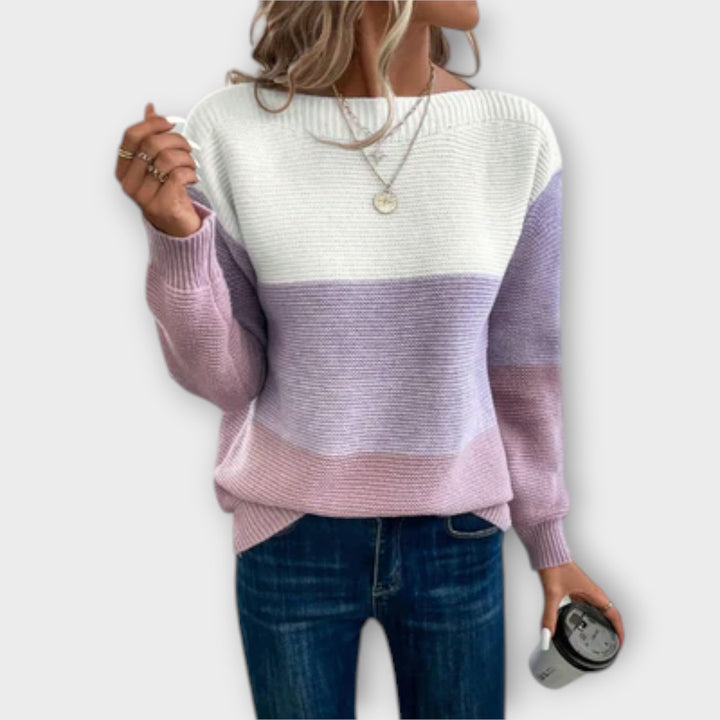 Tania | Women’s Sweater Colour Block Knit