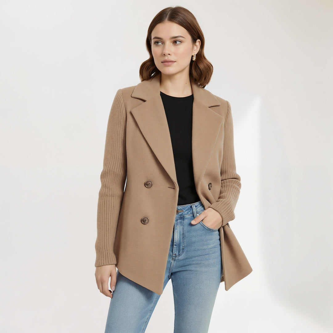 Thea | Ribbed Knit Blazer-Style Cardigan