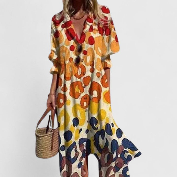 Aurelia | Floral Button-Front Maxi Dress