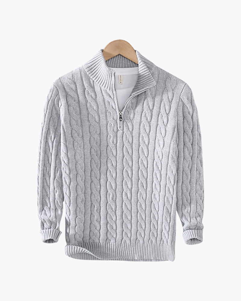 Rowan | Men’s Half-Zip Cotton Knit Jumper