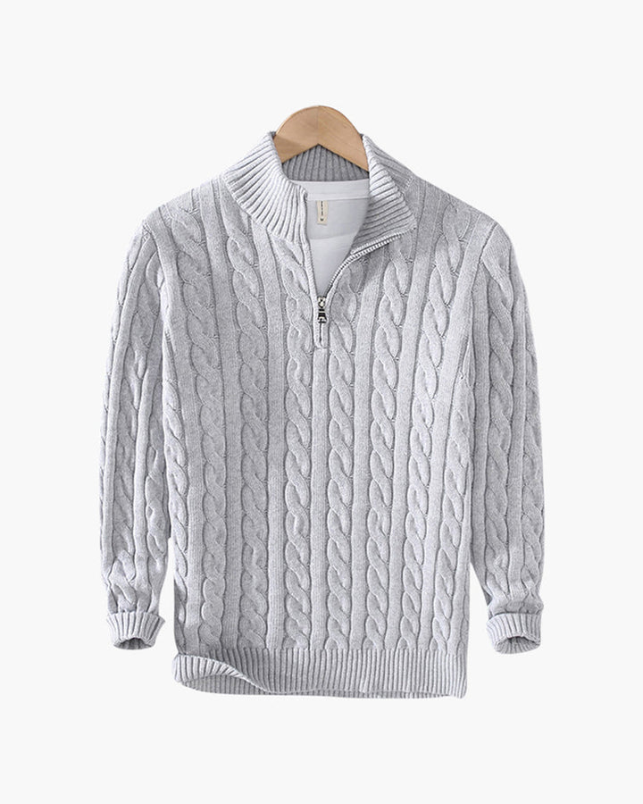 Rowan | Men’s Half-Zip Cotton Knit Jumper