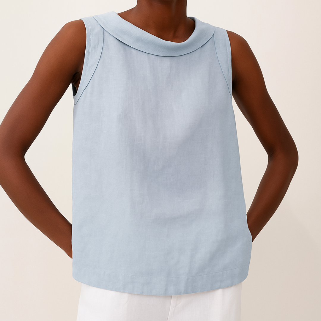 Elena | Sleeveless Roll-Neck Summer Top