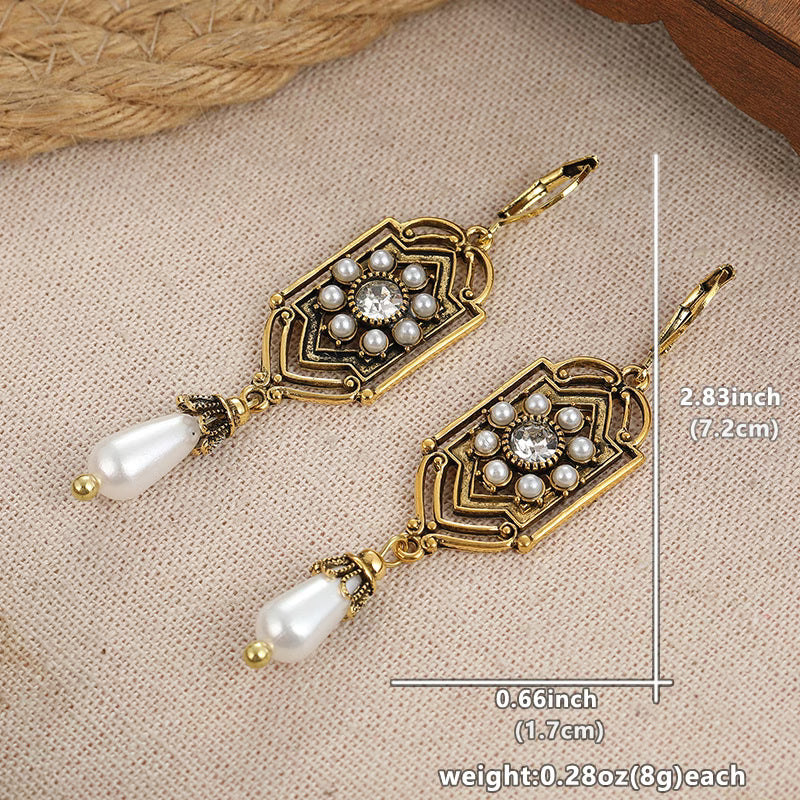 Florence | Women's Vintage Pearl Drop Earrings