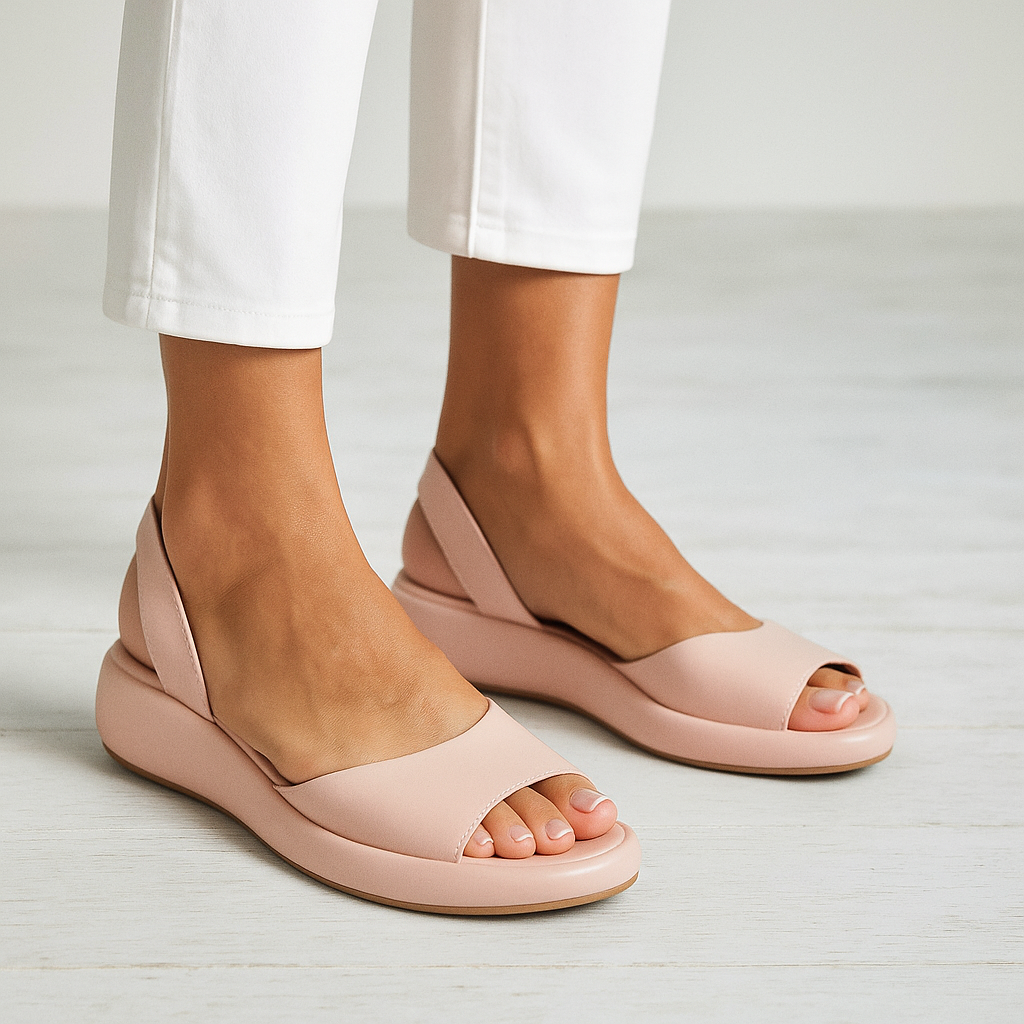 Nerissa | Cushioned Slingback Wedge Sandals