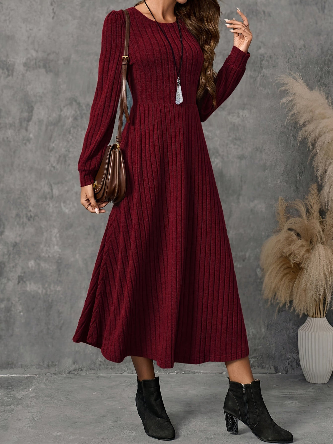Valencia | Striped Long-Sleeve Maxi Dress