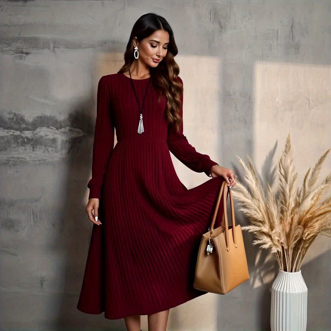 Valencia | Striped Long-Sleeve Maxi Dress