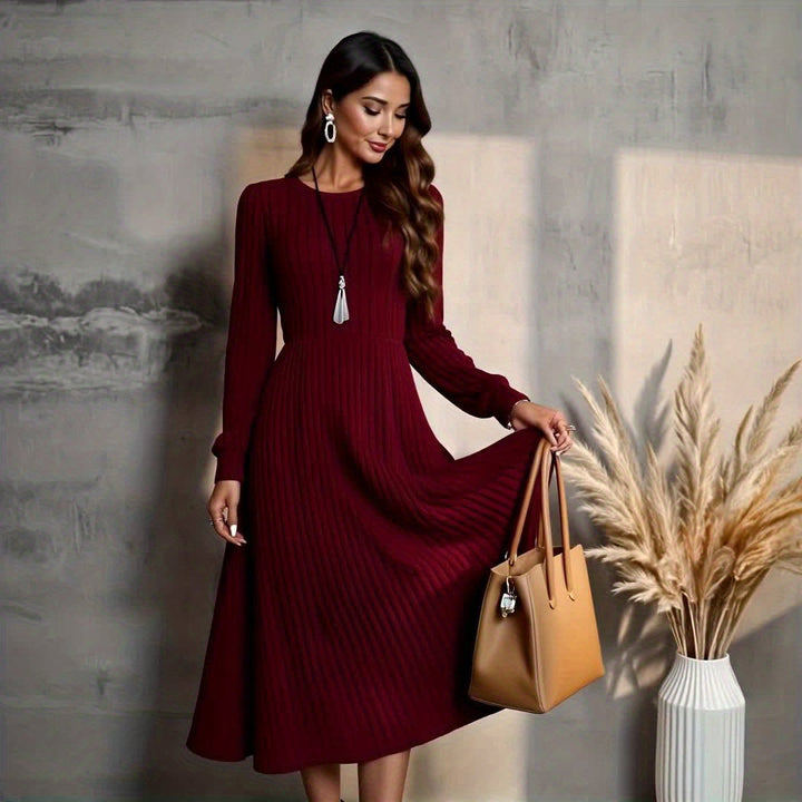 Valencia | Striped Long-Sleeve Maxi Dress