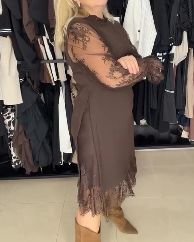 Calerina | Elegant Patchwork Dress