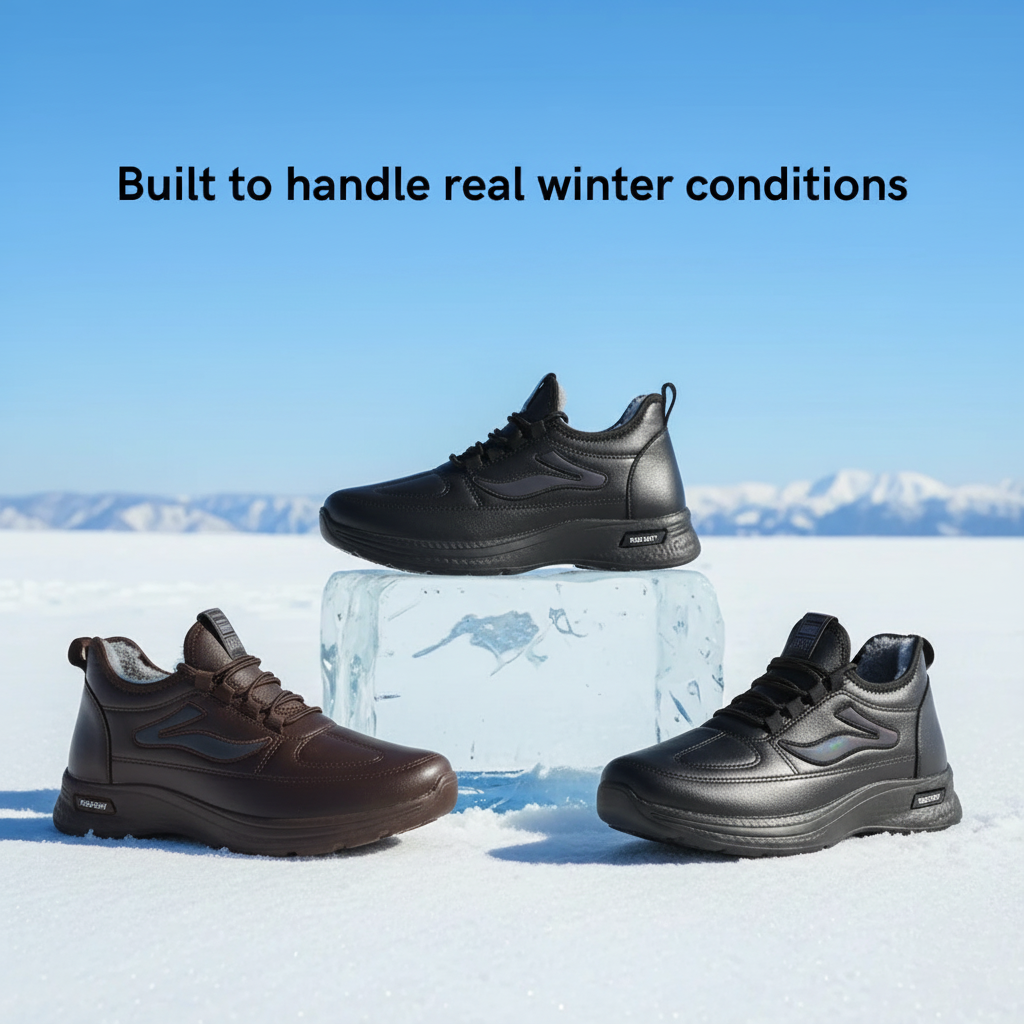 Malcolm | Men’s Winter Walking Shoes with Grip Sole