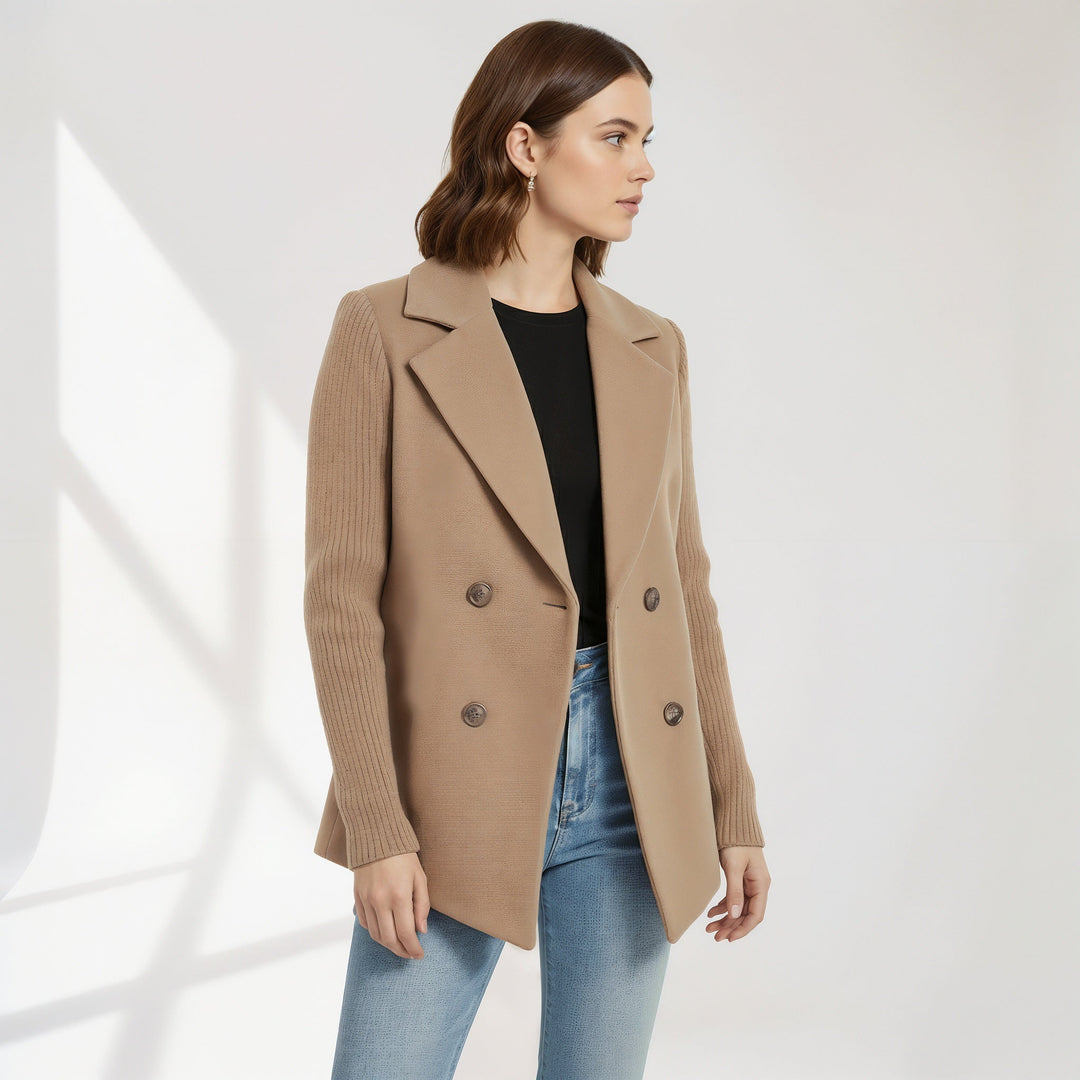 Thea | Ribbed Knit Blazer-Style Cardigan