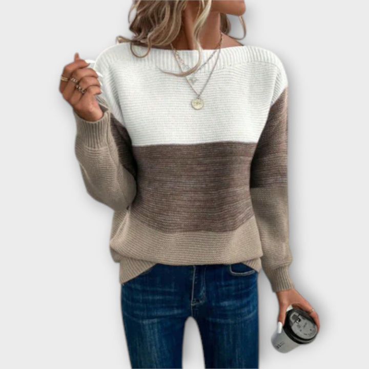 Tania | Women’s Sweater Colour Block Knit