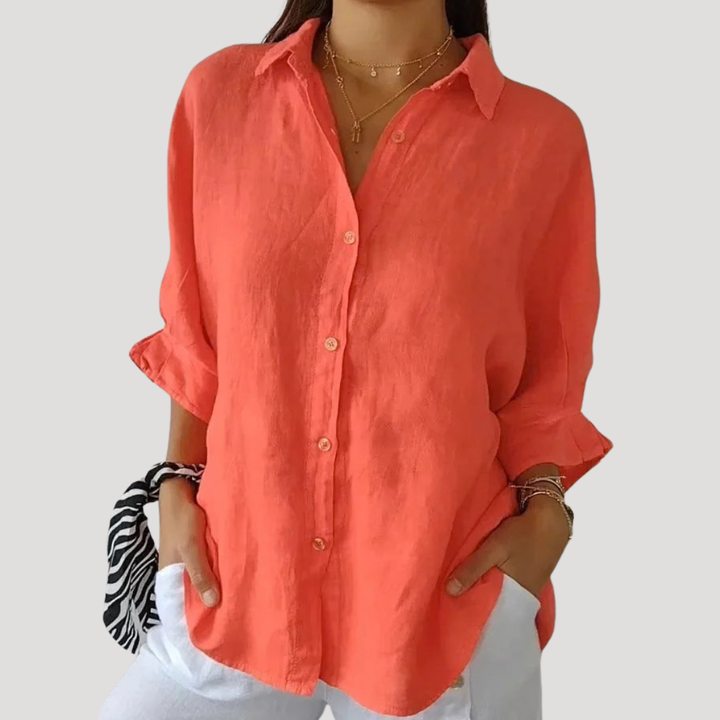 Rosalie | Lightweight Longline Button-Down Shirt