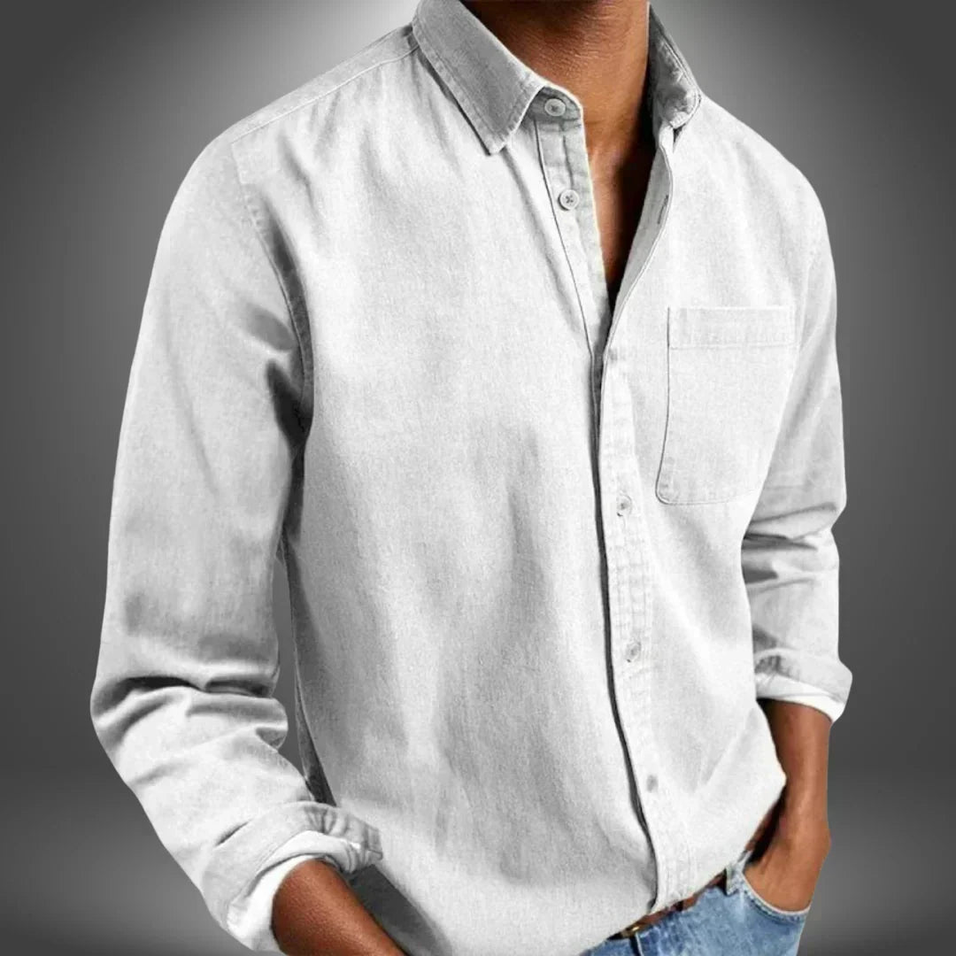 Alistair | Men's Lapel Collar Button-Front Shirt