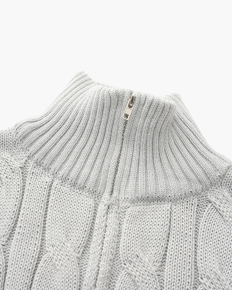 Rowan | Men’s Half-Zip Cotton Knit Jumper