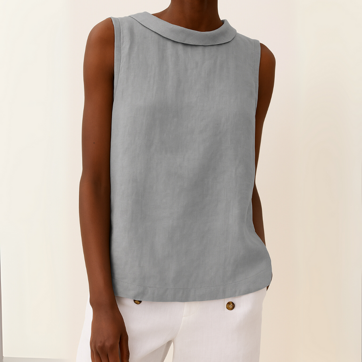 Elena | Sleeveless Roll-Neck Summer Top