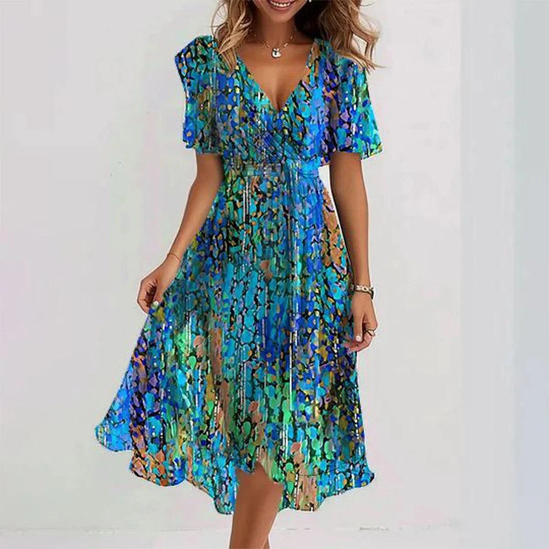 Marielle | Floral Wrap-Front Midi Dress