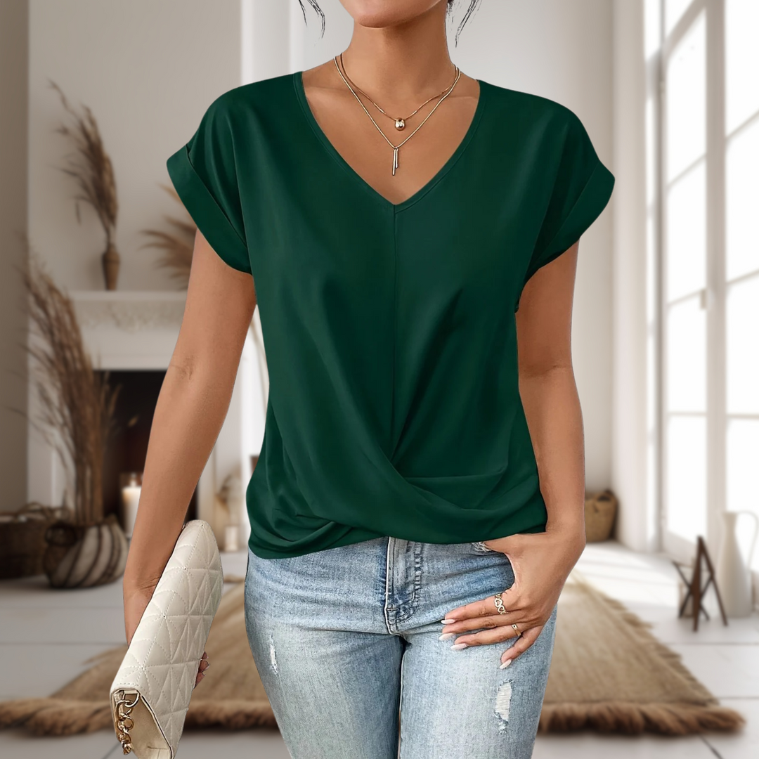 Ella | Casual Sweetheart Neck T-Shirt