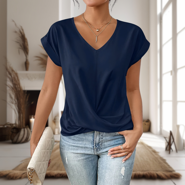 Ella | Casual Sweetheart Neck T-Shirt