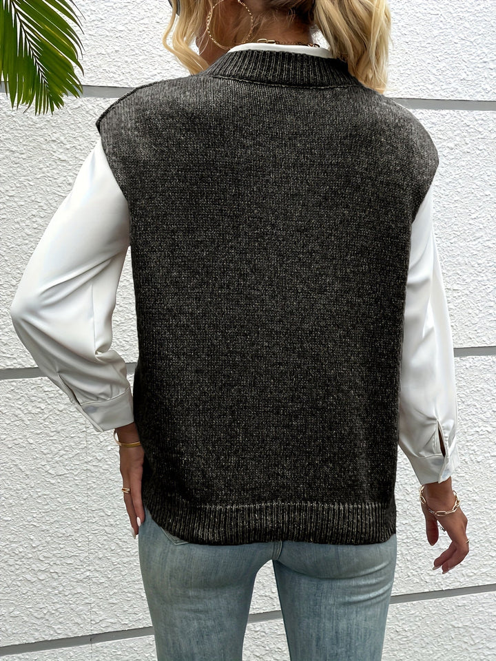 Lova | Women’s V-Neck Sleeveless Layering Knit Jumper