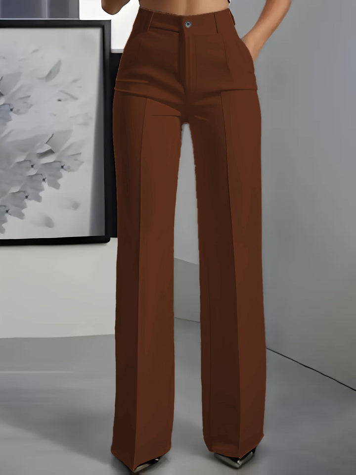 Juno | Women's High-Waisted Straight-Leg Trousers
