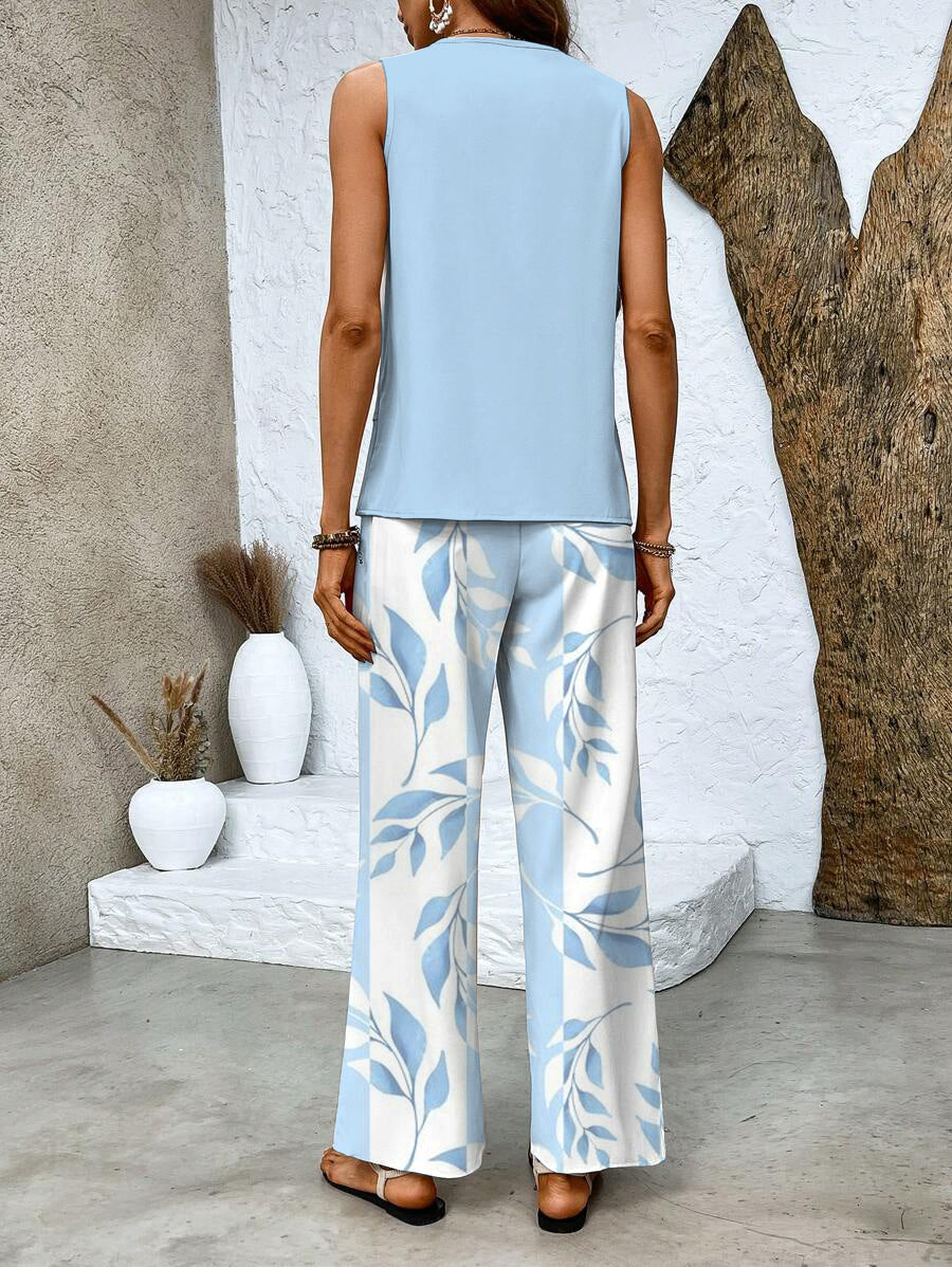 Liora | Layered Top & Wide-Leg Trouser Set