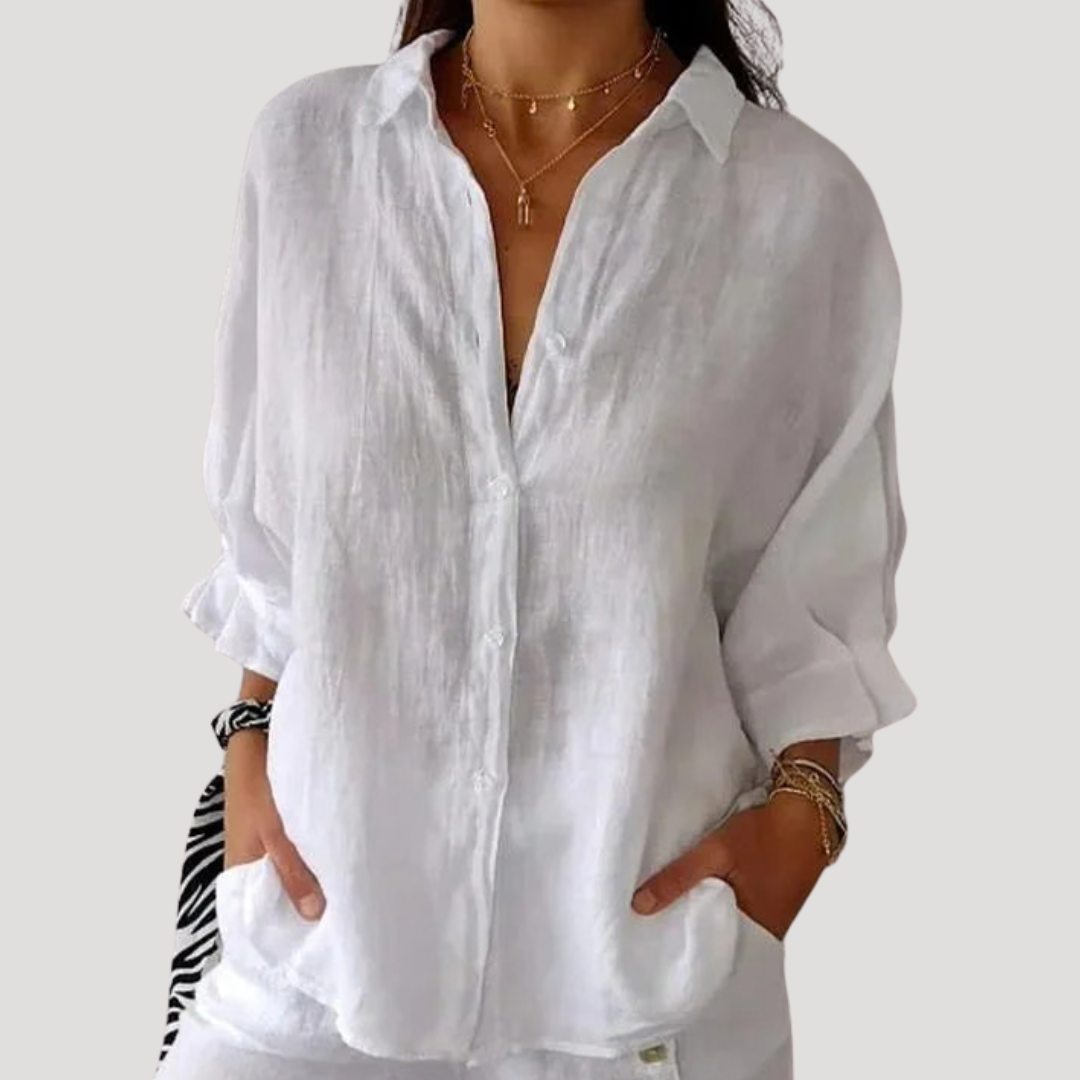Rosalie | Lightweight Longline Button-Down Shirt