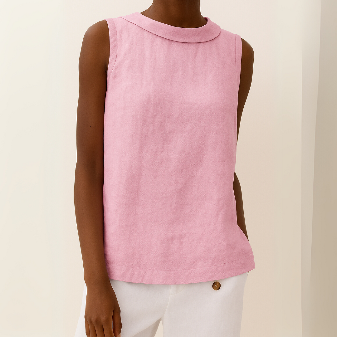 Elena | Sleeveless Roll-Neck Summer Top
