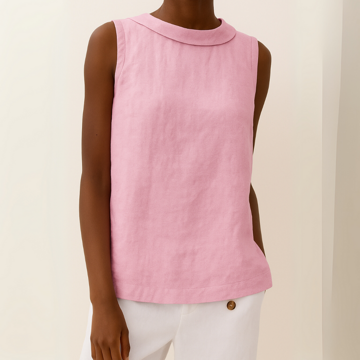 Elena | Sleeveless Roll-Neck Summer Top