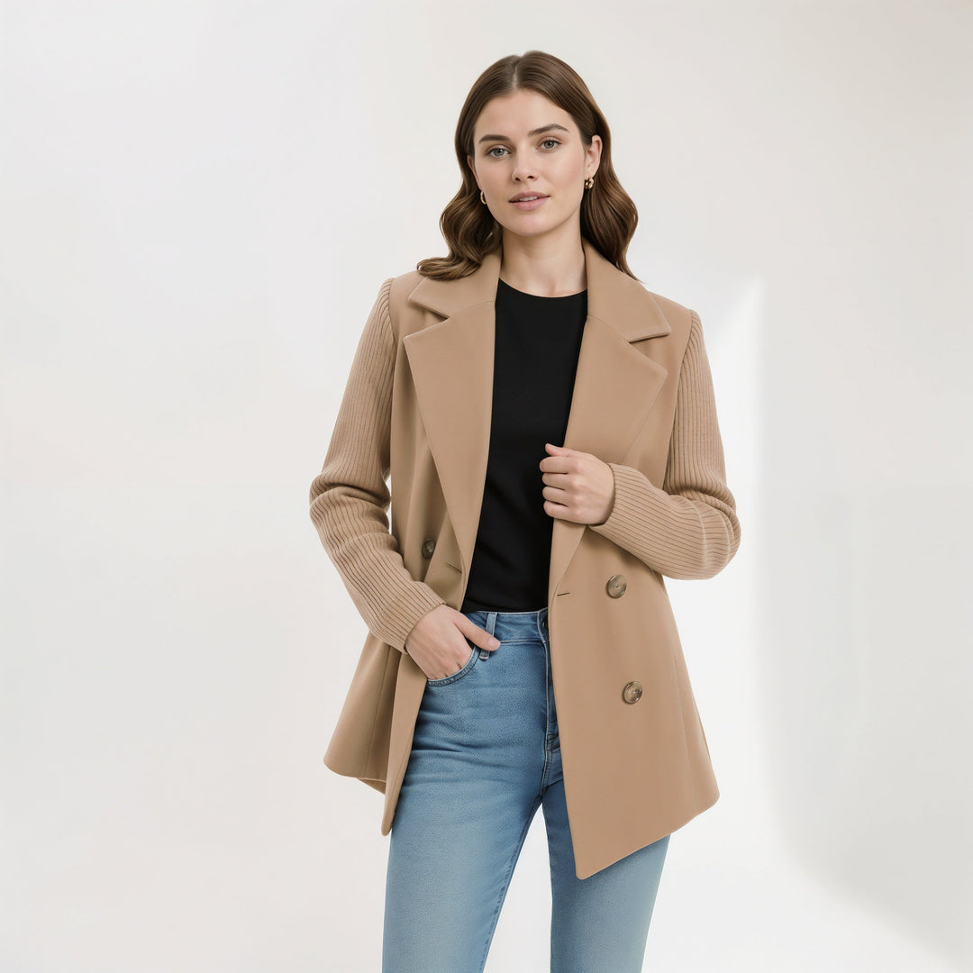 Thea | Ribbed Knit Blazer-Style Cardigan