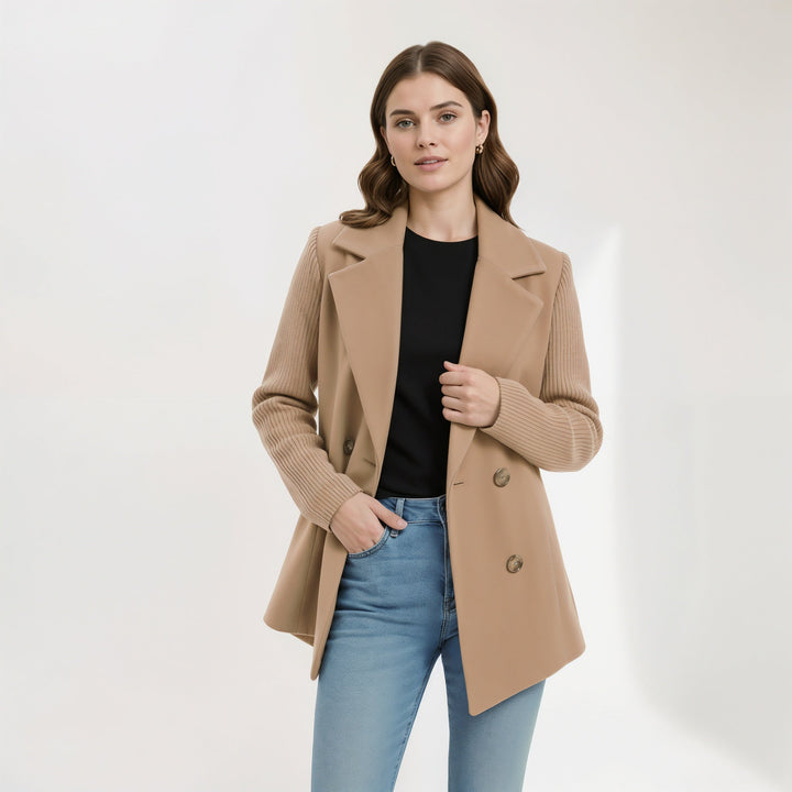 Thea | Ribbed Knit Blazer-Style Cardigan