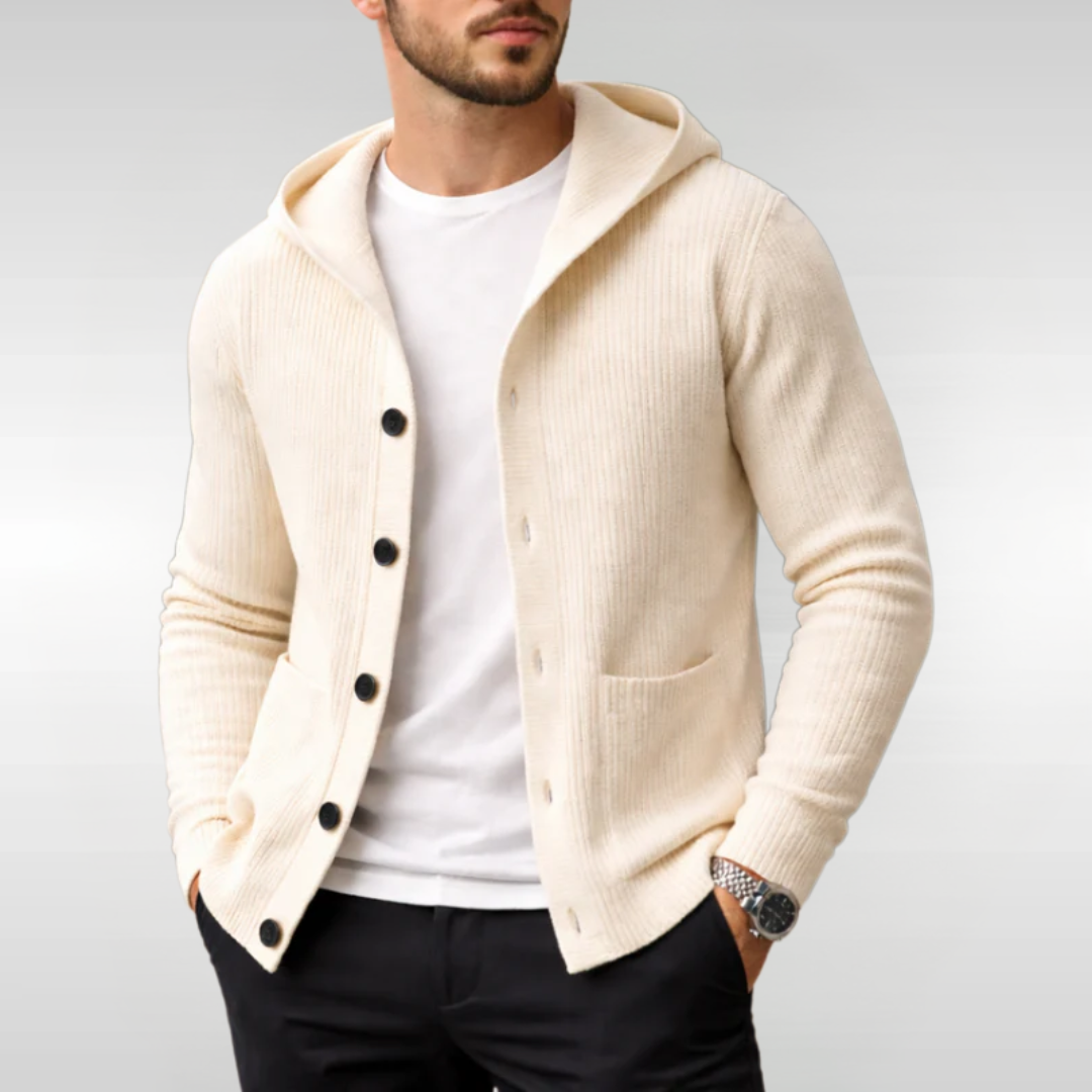 Thomas | Men's Hooded Knit Cardigan