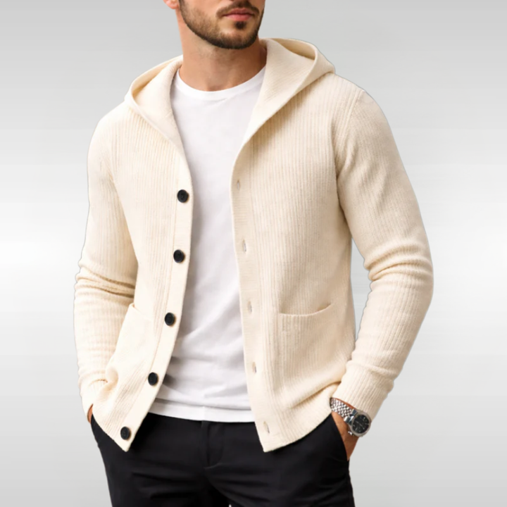 Thomas | Men's Hooded Knit Cardigan
