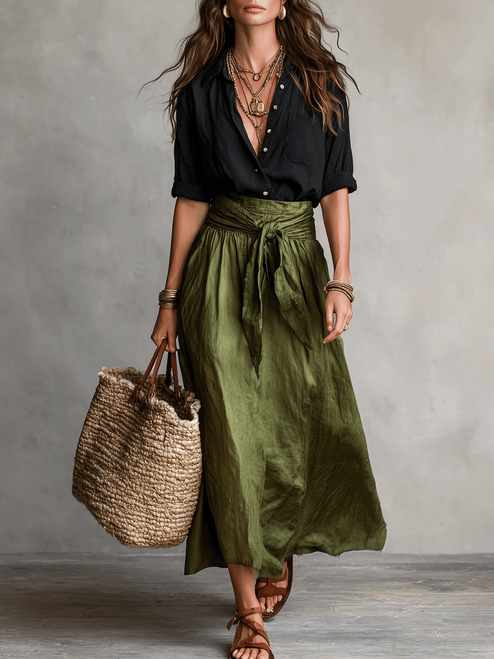 Amalie | Boho Top & Flowing Skirt Set