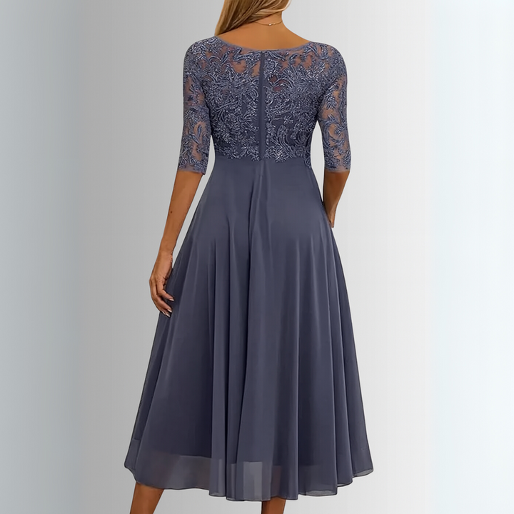 Celeste | Lace Bodice Midi Dress