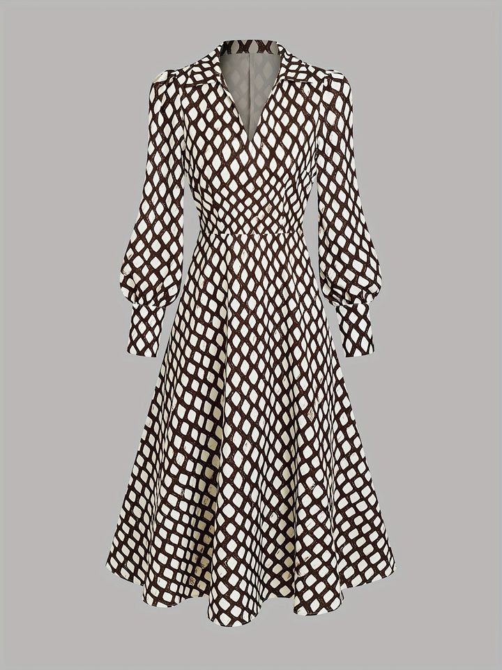 Romilly | Vintage-Inspired Rhombus Print Dress
