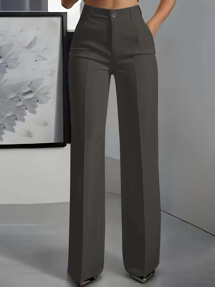 Juno | Women's High-Waisted Straight-Leg Trousers