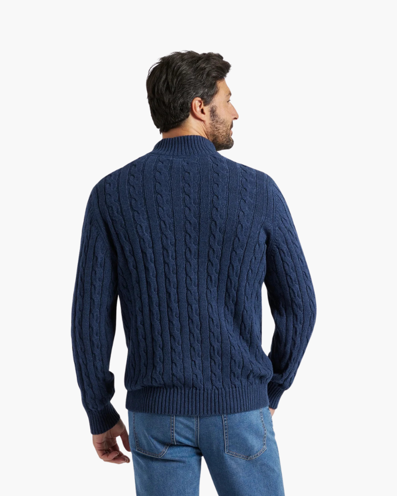 Rowan | Men’s Half-Zip Cotton Knit Jumper
