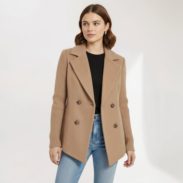 Thea | Ribbed Knit Blazer-Style Cardigan