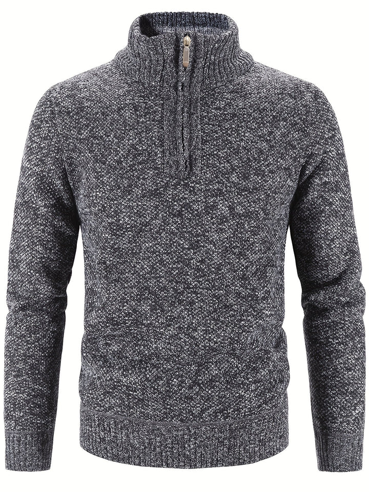 Ethan | Men's Textured Half-Zip Knit Jumper