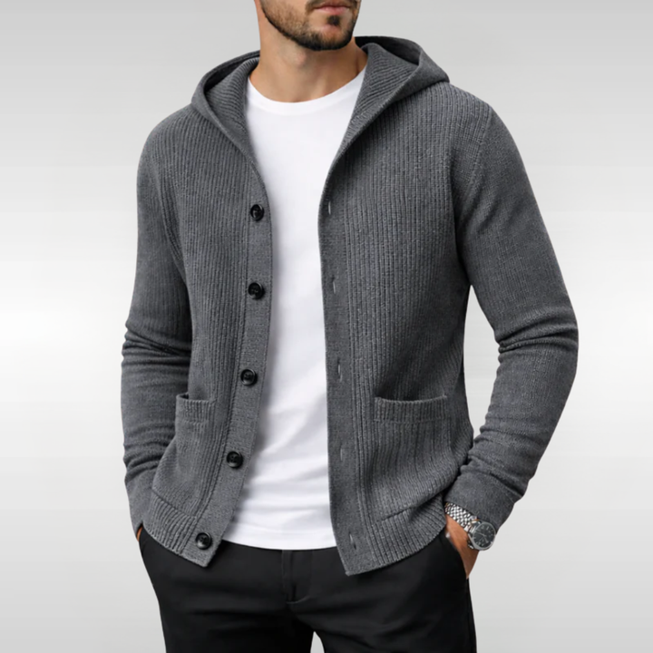 Thomas | Men's Hooded Knit Cardigan