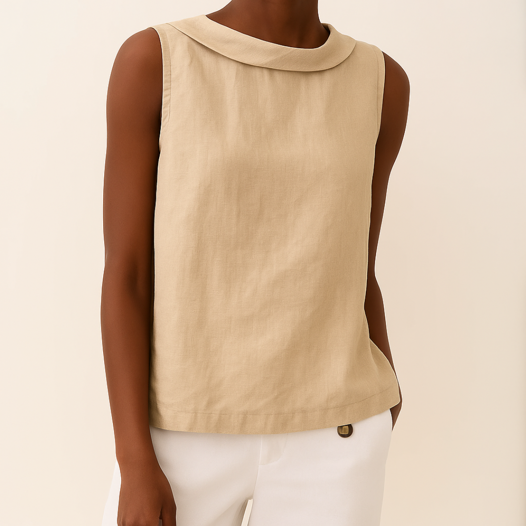 Elena | Sleeveless Roll-Neck Summer Top