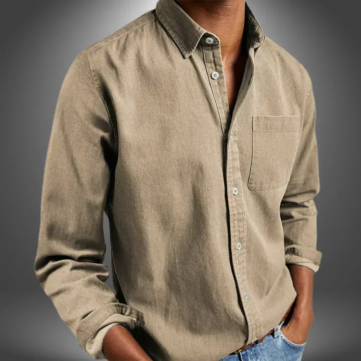 Alistair | Men's Lapel Collar Button-Front Shirt