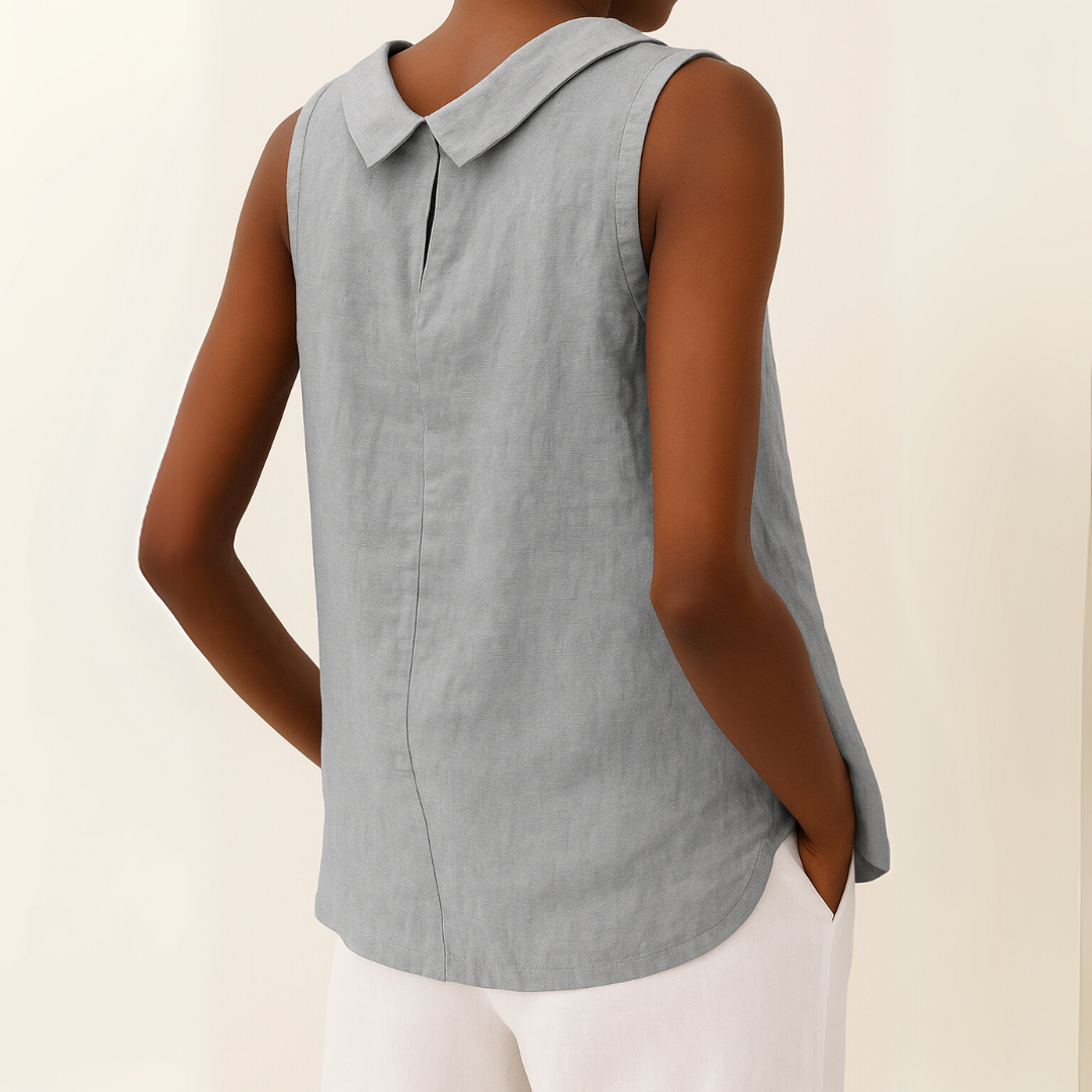 Elena | Sleeveless Roll-Neck Summer Top
